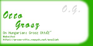 otto grosz business card